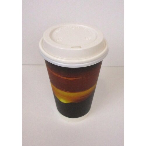 16 oz hot cups with lids Sunrise Double Wall 